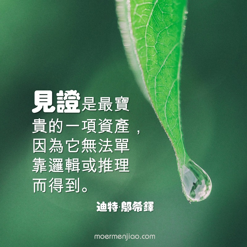 見證是寶貴的資產